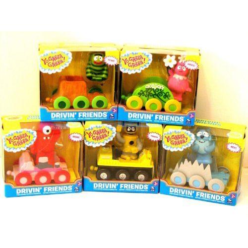 5 Yo Gabba Gabba Drivin Friends Push Around Cars Lot Muno Foofa Toodee Brobee Plex フィギュア ダイ