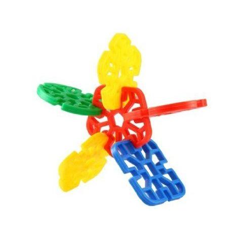 5-color Cut-out Building Block 69 Piece Set ブロック おもちゃの画像