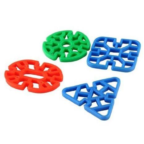 5-color Cut-out Building Block 69 Piece Set ブロック おもちゃの画像
