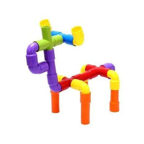 5-color Pipe Building Block 50 Piece Set ブロック おもちゃの画像