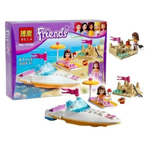 67-Piece Friends Series Olivia's Speedboat Building Block Set ブロック おもちゃ