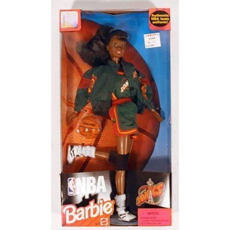 African American Barbie(バービー) Doll NBA (バスケットボール) Seattle Sonics Basketball Doll Set