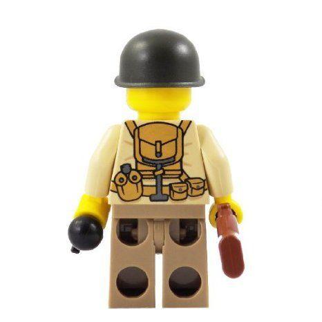 American Soldier (WWII) - miniBIGS Custom Minifigure ブロック おもちゃの画像