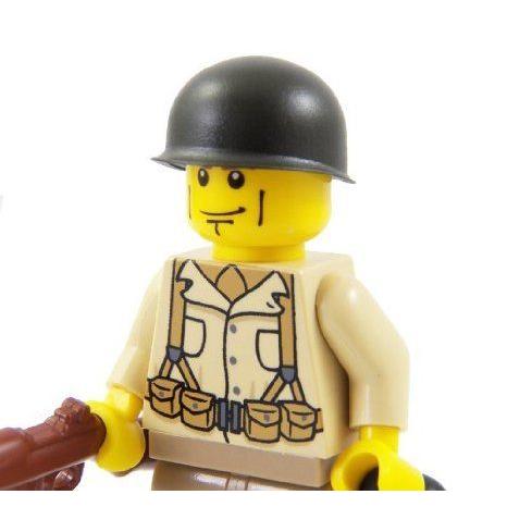 American Soldier (WWII) - miniBIGS Custom Minifigure ブロック おもちゃの画像