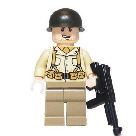 American Soldier in Light Flesh (WWII) - miniBIGS Custom Minifigure ブロック おもちゃ