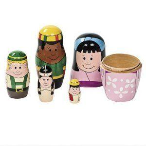 Around The World Nesting Dolls - Gifts for Kids お人形さん あやつり人形 図形
