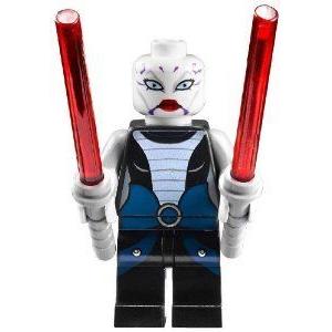 Asajj Ventress with 2 Red Lightsabers with Special Handle Included~ Lego (レゴ) Star War's Minifig フィギュア-フィギュア本体