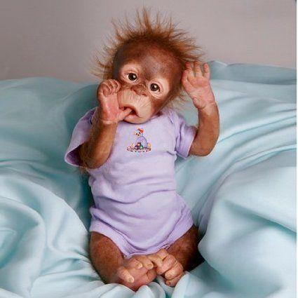 Ashton Drake Little Risa Baby Orangutan Doll お人形さん あやつり人形 図形 おもちゃ-ゲーム、おもちゃ-ぬいぐるみ