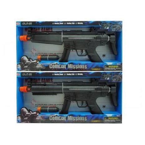B/O COMBAT VIBRATE GUN W/LIGHT & SOUND(BATT.INCL.)， Case Pack of 18 フィギュア おもちゃ 人形