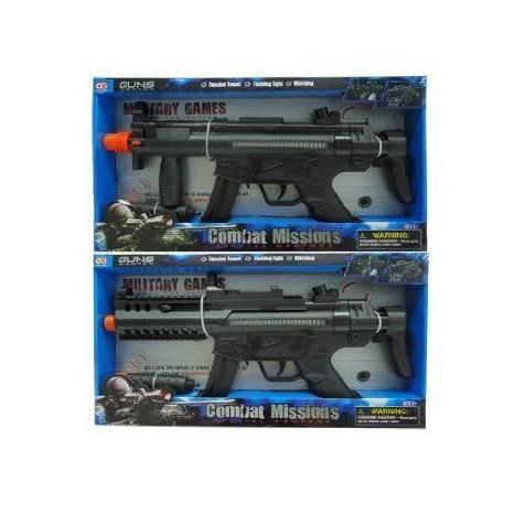 B/O COMBAT VIBRATE GUN W/LIGHT & SOUND(BATT.INCL.)， Case Pack of 24 フィギュア おもちゃ 人形