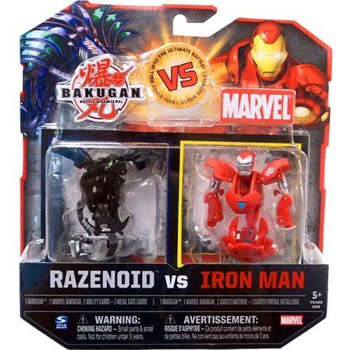 Bakugan バクガン vs. Marvel マーブル 2Pack Black Razenoid vs. Iron Man アイアンマン Silver Face フ