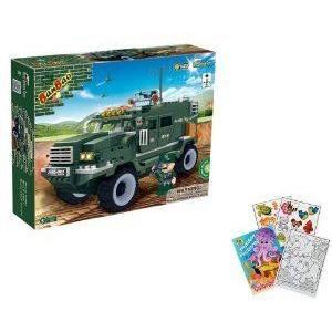 BanBao 8252 Military Truck Building Block Set 290pcs (Compatible with Lego (レゴ)) with Coloring B