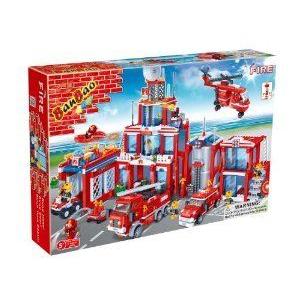 Banbao Big Fire Station Building Set 立ちはだかる 手あそび ゲーム、おもちゃ-フィギュア本体-フィギュア