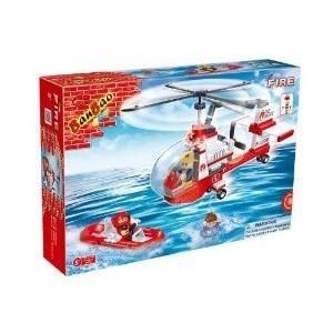BanBao Fire ヘリコプタ Toy Building Set, 150-Piece 立ちはだかる 手あそび ゲーム、おもちゃ-フィギュア本体-フィギュア