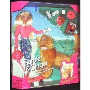 Barbie(バービー) \u0026 Ginger - Ginger really walks and barks お人形さん あやつり人形 図形 フィギュア本体-ゲーム、おもちゃ-フィギュア