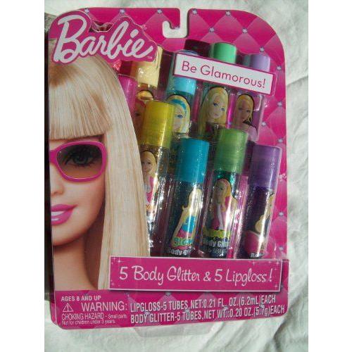 Barbie(バービー) 5 Body Glitter \u0026 5 Lip Gloss! ドール 人形 フィギュアの画像
