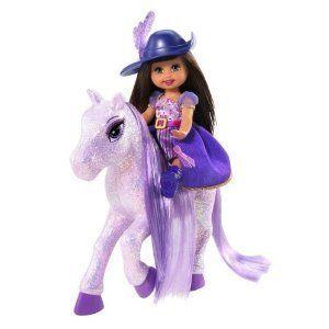 Barbie(バービー) and the Three Musketeers Mini Kelly Doll \u0026 Horse - Purple ドール 人形 フィギュア