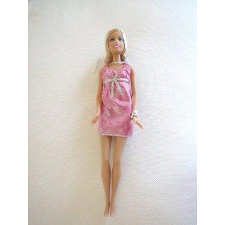Barbie(バービー) Doll with Fashion Pink Dress, Comb \u0026 Shoe Set お人形さん あやつり人形 図形