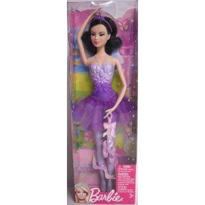 Barbie(バービー) Fairytale Magic Black Hair Ballarina インチ Purple Tu Tu Doll お人形さん あやつり人形 図形 フィギュア-フィギュア本体