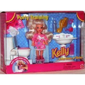 Barbie(バービー) KELLY Potty Training Doll w Toilet, Sink \u0026 More! (1996) ドール 人形 フィギュア