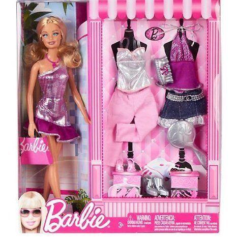 Barbie(バービー) Fashion Doll - Pink Sparkle お人形さん あやつり人形 図形 ゲーム、おもちゃ-フィギュア本体-フィギュア