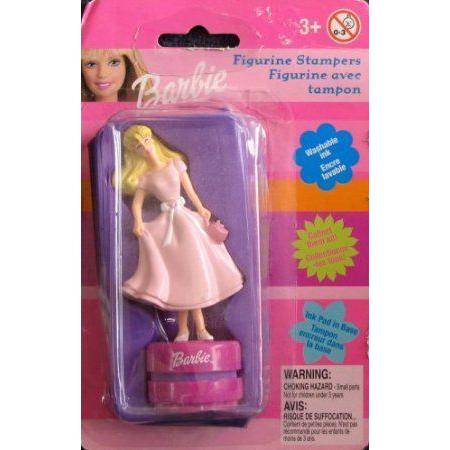 Barbie(バービー) Figurine Stamper - Pink Dress (2000) お人形さん あやつり人形 図形