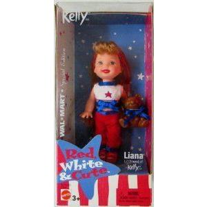 Barbie(バービー) Kelly Liana インチ Red White and Blue 4 Doll お人形さん あやつり人形 図形 ゲーム、おもちゃ-フィギュア-フィギュア本体