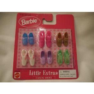 Barbie(バービー) Little Extras Casual Shoes 1998 お人形さん あやつり人形 図形 フィギュア本体-ゲーム、おもちゃ