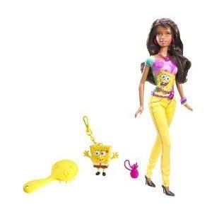Barbie(バービー) Loves SpongeBob (海綿質シリング) SquarePants African-American Doll お人形さん あやつり人形 フィ ゲーム、おもちゃ-フィギュア-フィギュア本体
