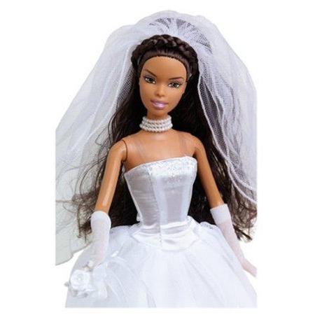 Beautiful Bride Barbie(バービー) Doll African American ドール 人形 フィギュア_2