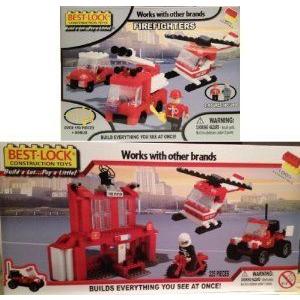 Best-Lock Deluxe Firefighter Sets: 375 Total ピース ブロック おもちゃ