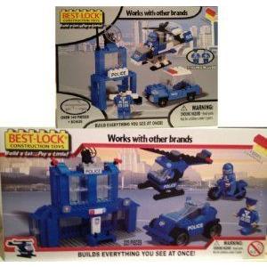 Best-Lock Deluxe Police Combo Set: 375 Total ピース ブロック おもちゃ
