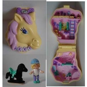 Bluebird Polly Pocket - Pet Parade Collection - Pony Ridin' Compact 1994 ゲーム、おもちゃ-フィギュア本体