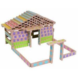 Boikido Eco-Friendly 100-Piece Wooden Construction Set ブロック おもちゃ