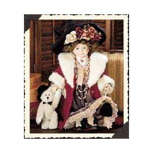 アメリカンヴィンテージ紙張り子黒豚を抱くおばあちゃんドール、人形 Boyds Bear Yesterdays Child Amy with Edwin Mommas's Clothes