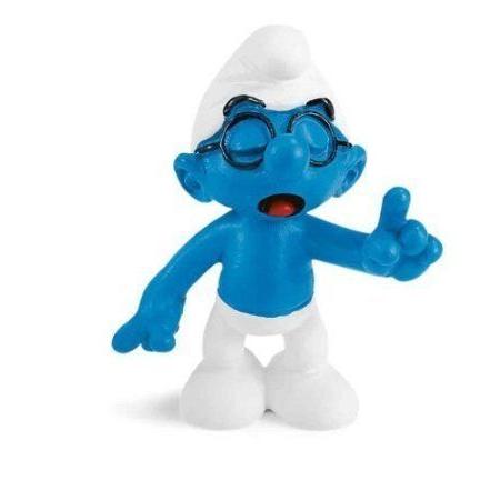 BRAINY SMURF FIGURINE by SCHLEICH NORTH AMERICA TOY お人形さん あやつり人形 図形 フィギュア本体-フィギュア