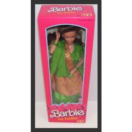 Brunette Twist \u0026 Turn Waist Barbie(バービー) in India Doll with Green \u0026 Orange Sari ドール 人形 フ