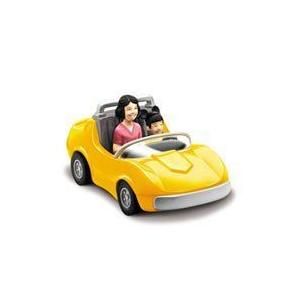 Chevron Cars Classic, The Autopia Cars, Disney (ウォルトディズニー)land, 2 Piece Set, Yellow Car with Remo ゲーム、おもちゃ-フィギュア-フィギュア本体