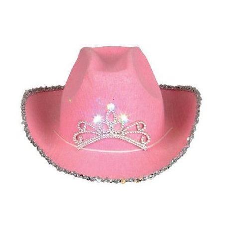 Child Pink Blinking Tiara Cowboy Hat by Rhode Island Novelty TOY ドール 人形 フィギュア