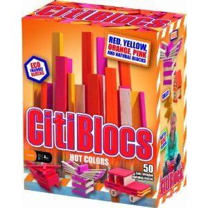 Citiblocs Hot Colors Precision Cut Building Blocks (50 Piece Hot) ブロック おもちゃ