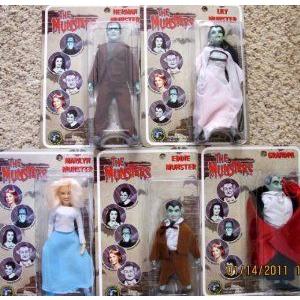 Classic TV The MUNSTERS Complete Set 5 Dolls 8: Lily Munster, Herman, Grandpa, Marilyn \u0026 Eddie Mun