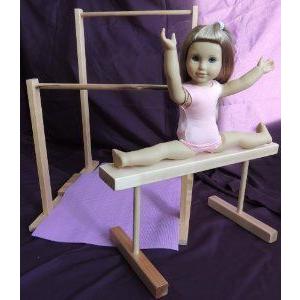 Complete Piece Gymnastics Set， Uneven Bars Balance Beam fits 18