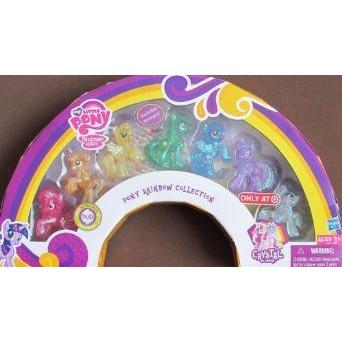 Crystal Empire MY LITTLE PONY RAINBOW COLLECTION w 7 PONIES \u0026 Stickers TARGET EXCLUSIVE (2012)