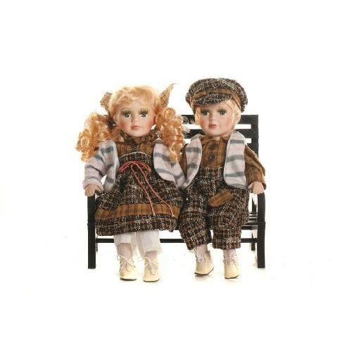 Damara Couple's Porcelain Dolls Lifelike Lovers Romantic Dating Stylish Clothes Collection 12 Box_1
