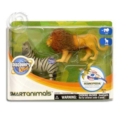 Discovery Kids - 3 Smart Animals 2 Pack Series 2 - Zebra and Lion 図形 あやつり人形 手あそび フィギュア-ゲーム、おもちゃ-フィギュア本体