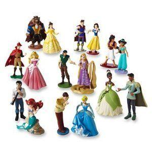 Disney (ディズニー) Deluxe Figurine Playset ~ 16 piece ~ Princess with their Princes
