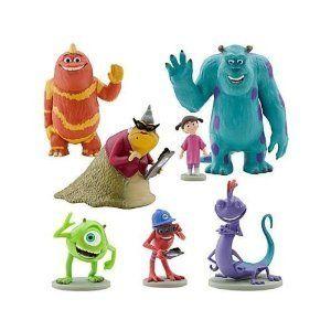 Disney (ウォルトディズニー) Monsters Inc. 図形 プレイセット 7 Piece PVC Cake Topper フィギュア本体-フィギュア-ゲーム、おもちゃ