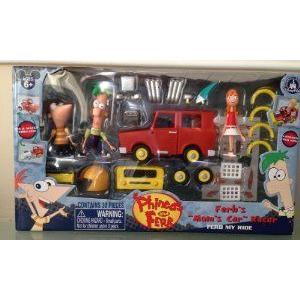 Disney (ウォルトディズニー) Park Phineas and Ferb Mom's Car Racer プレイセット NEW ミニカー 細密画 模