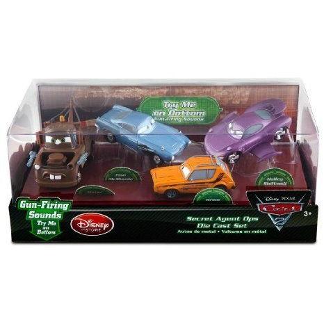 Disney (ディズニー) Pixar (ピクサー) Cars 2 (カーズ2), Secret Agent Ops ダイキャスト Set, Gun-firi