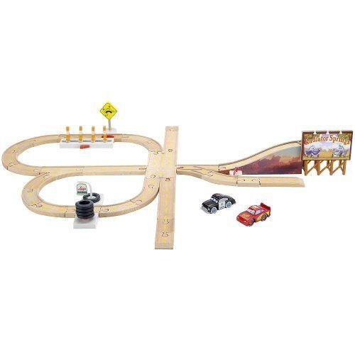 Disney (ディズニー) Pixar (ピクサー) Cars Wood コレクション Sheriff's Race and Chase Track Set ミの画像